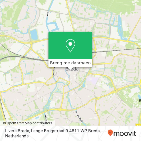 Livera Breda, Lange Brugstraat 9 4811 WP Breda kaart