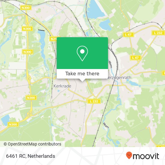 6461 RC, 6461 RC Kerkrade, Nederland kaart
