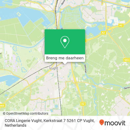 CORA Lingerie Vught, Kerkstraat 7 5261 CP Vught kaart