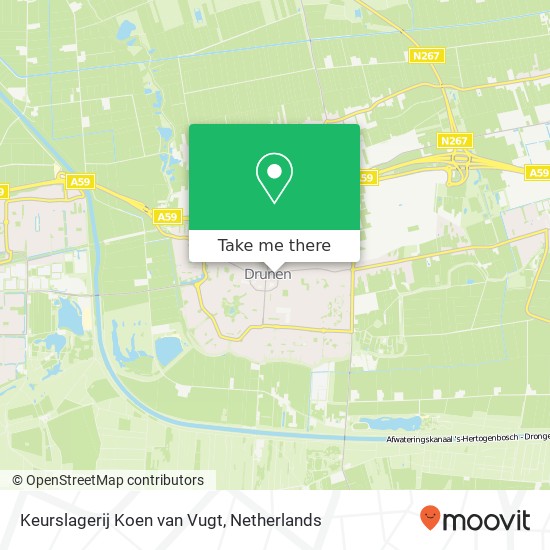 Keurslagerij Koen van Vugt, Grotestraat 133 5151 BK Drunen kaart