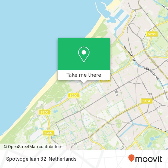 Spotvogellaan 32, 2566 PK Den Haag kaart