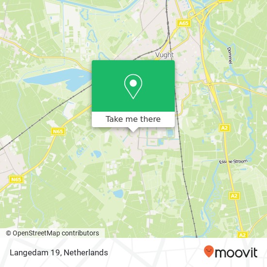 Langedam 19, 5262 PG Vught kaart