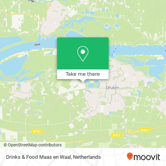 Drinks & Food Maas en Waal, Industrieweg 2 6651 KR Druten kaart