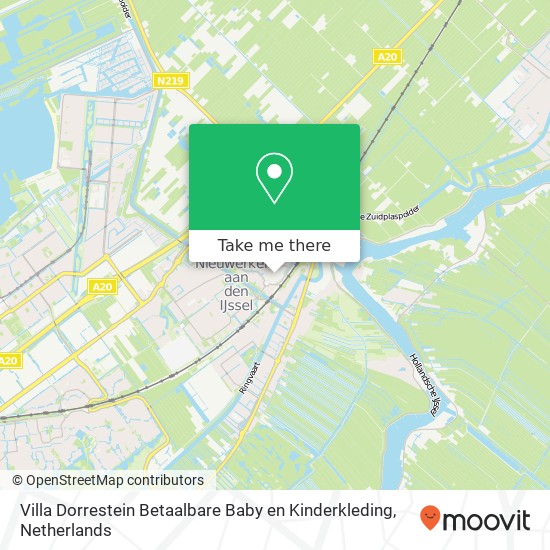 Villa Dorrestein Betaalbare Baby en Kinderkleding, Reigerhof 89 Zuidplas kaart