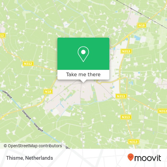 Thisme, Molendijk 5 Oost Gelre kaart