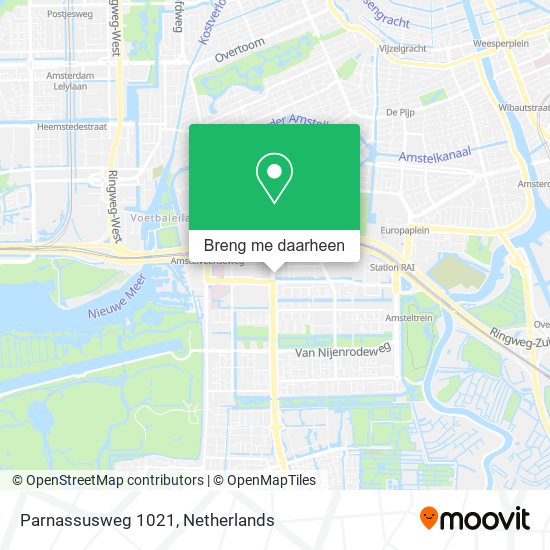 Parnassusweg 1021 kaart