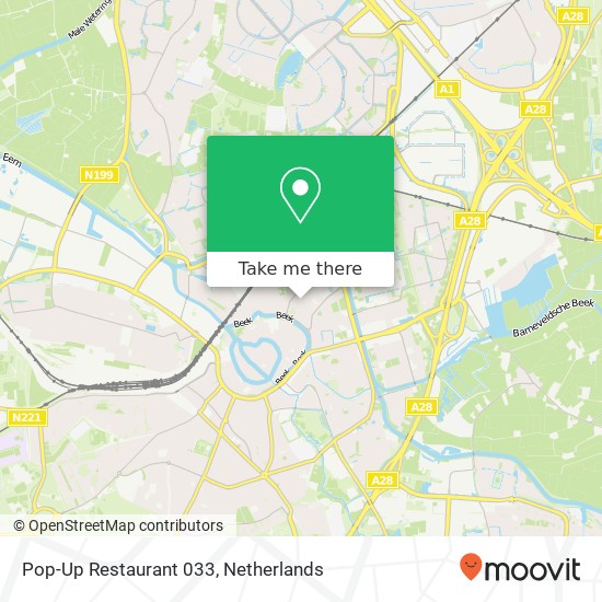 Pop-Up Restaurant 033, De Houtmanstraat 3814 VJ Amersfoort kaart