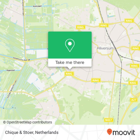 Chique & Stoer, Loosdrechtseweg 1215 KC Hilversum kaart