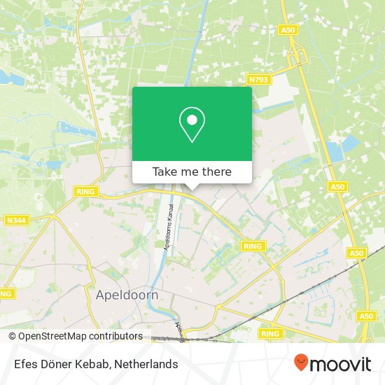 Efes Döner Kebab, Salomestraat 39 7323 Apeldoorn kaart