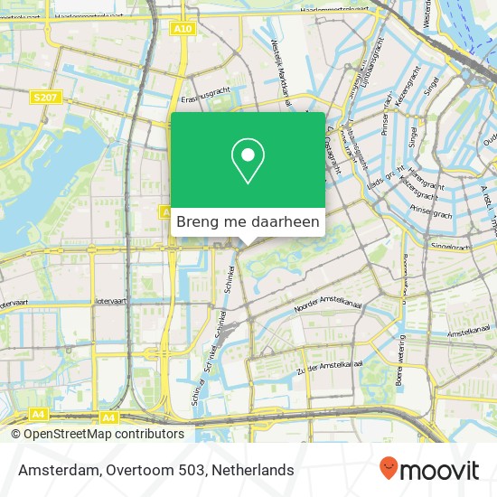 Amsterdam, Overtoom 503 kaart