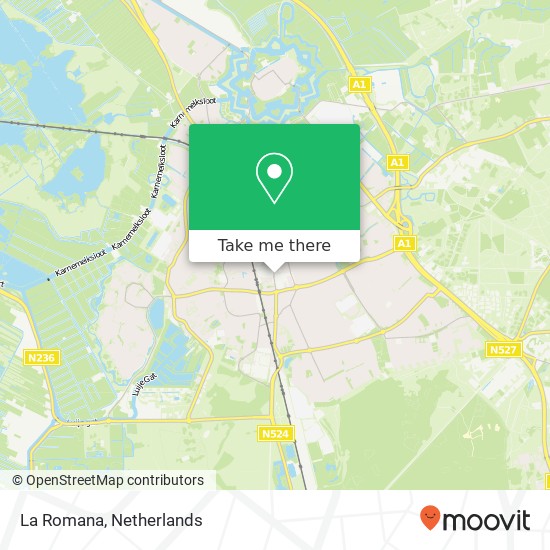 La Romana, Brinklaan 73 1404 ER Bussum kaart