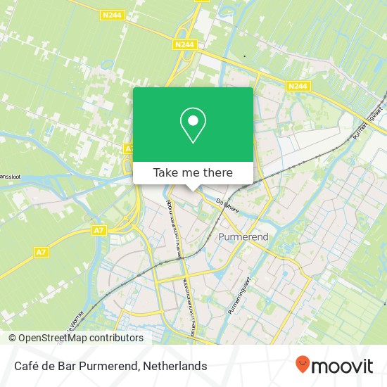 Café de Bar Purmerend, Koemarkt 9 1441 DA Purmerend kaart