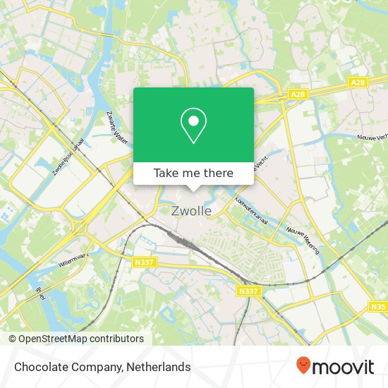 Chocolate Company, Oude Vismarkt 42 8011 TB Zwolle kaart