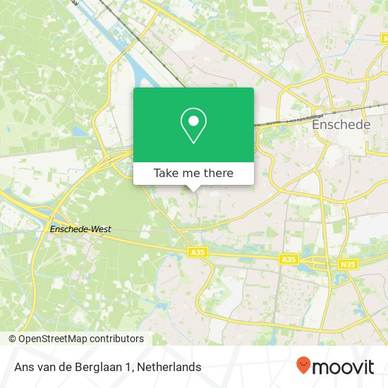 Ans van de Berglaan 1, 7545 RV Enschede kaart