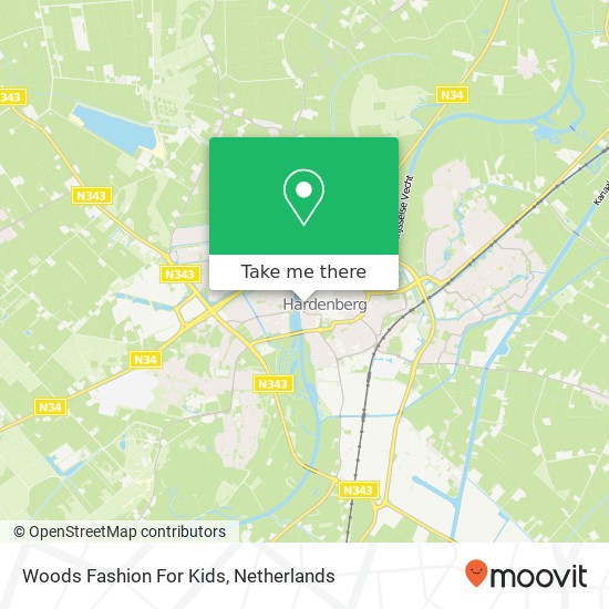 Woods Fashion For Kids, Voorstraat 51 Hardenberg kaart