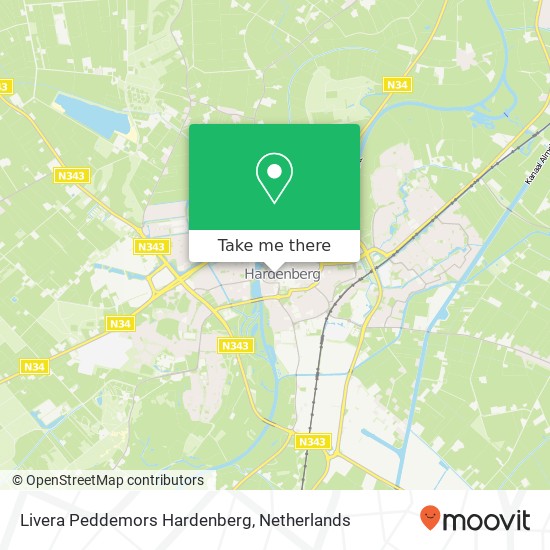 Livera Peddemors Hardenberg, Voorstraat 20 7772 AC Hardenberg kaart