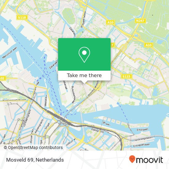 Mosveld 69, 1031 AD Amsterdam kaart
