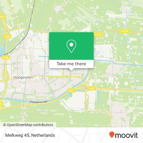 Melkweg 45, Melkweg 45, 7904 ER Hoogeveen, Nederland kaart