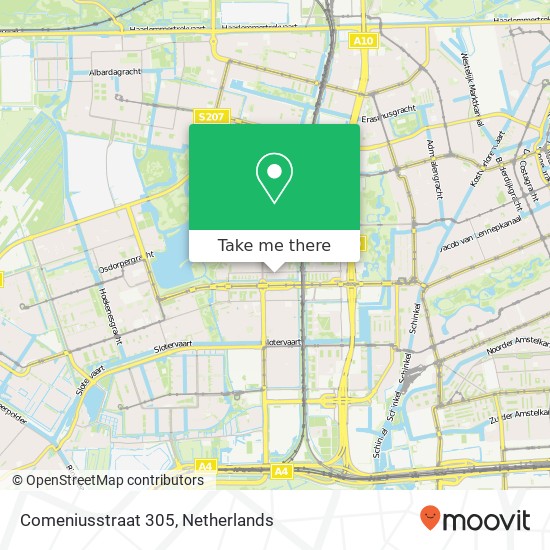 Comeniusstraat 305, 1065 BS Amsterdam kaart
