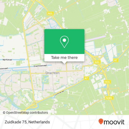 Zuidkade 75, Zuidkade 75, 9203 CP Drachten, Nederland kaart