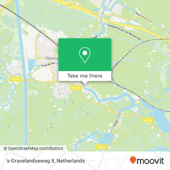 's-Gravelandseweg 8, 1381 HH Weesp kaart