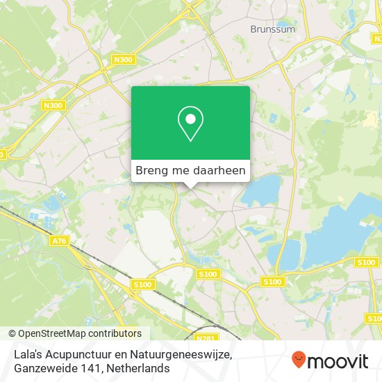 Lala's Acupunctuur en Natuurgeneeswijze, Ganzeweide 141 kaart