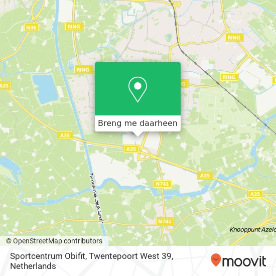 Sportcentrum Obifit, Twentepoort West 39 kaart