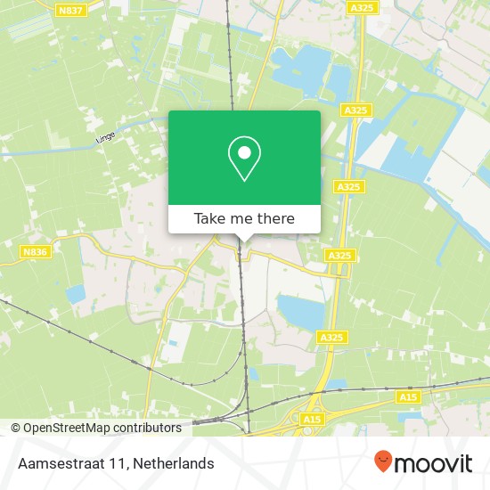 Aamsestraat 11, Aamsestraat 11, 6662 ND Elst, Nederland kaart