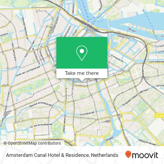 Amsterdam Canal Hotel & Residence, Weteringschans 253 kaart