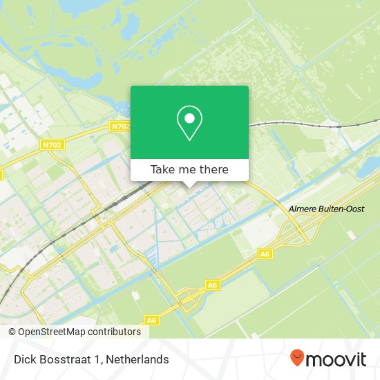 Dick Bosstraat 1, 1336 CX Almere-Buiten kaart