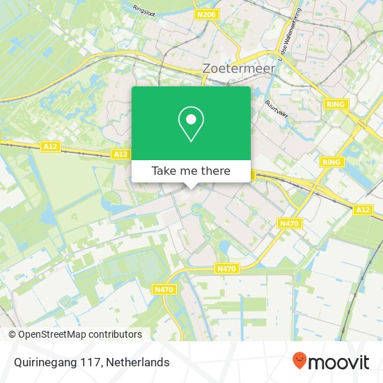 Quirinegang 117, Quirinegang 117, 2719 CH Zoetermeer, Nederland kaart