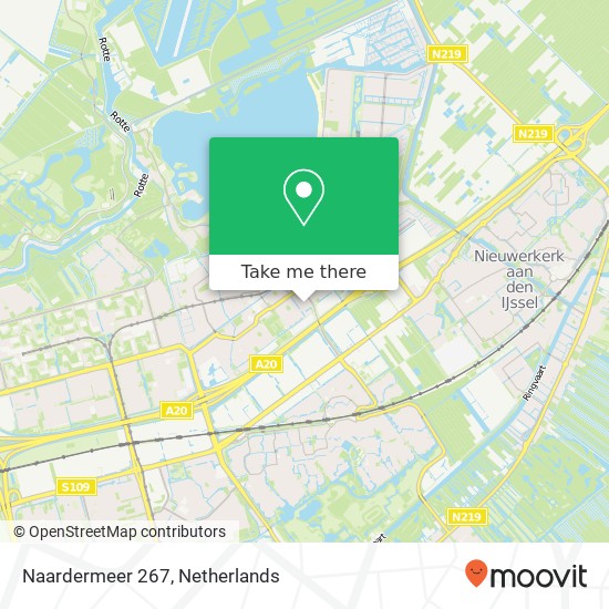 Naardermeer 267, 3068 KH Rotterdam kaart