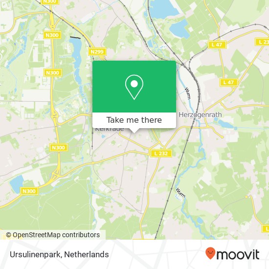 Ursulinenpark, Ursulinenpark, 6461 Kerkrade, Nederland kaart