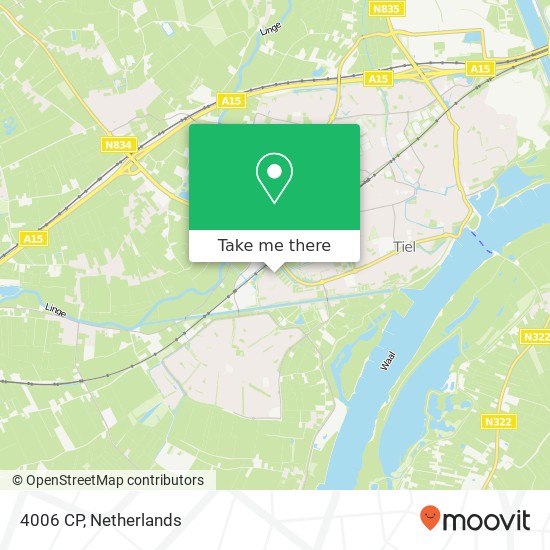 4006 CP, 4006 CP Tiel, Nederland kaart