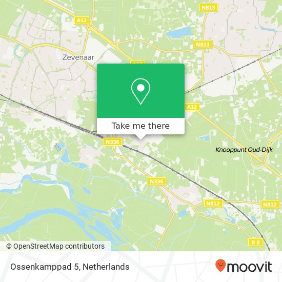 Ossenkamppad 5, 6905 VC Zevenaar kaart