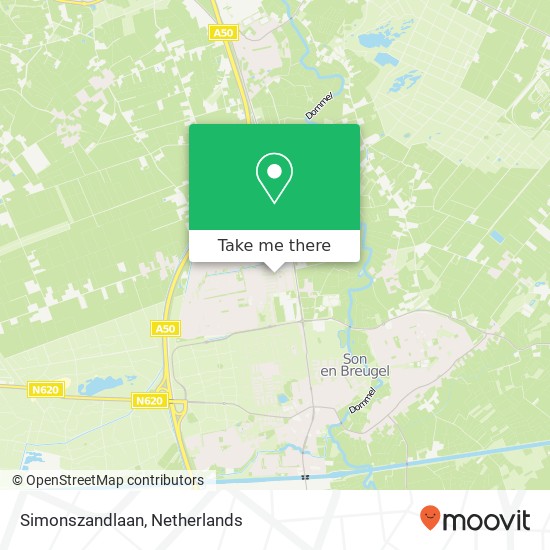 Simonszandlaan, Simonszandlaan, 5691 Son, Nederland kaart