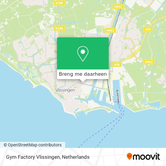 Gym Factory Vlissingen kaart