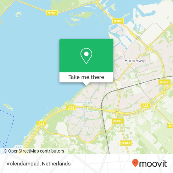 Volendampad, 3844 Harderwijk kaart
