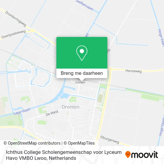 Ichthus College Scholengemeenschap voor Lyceum Havo VMBO Lwoo kaart