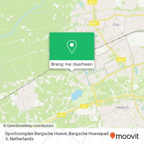 Sportcomplex Bergsche Hoeve, Bergsche Hoevepad 3 kaart