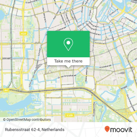 Rubensstraat 62-4, 1077 MX,1077 MX Amsterdam kaart