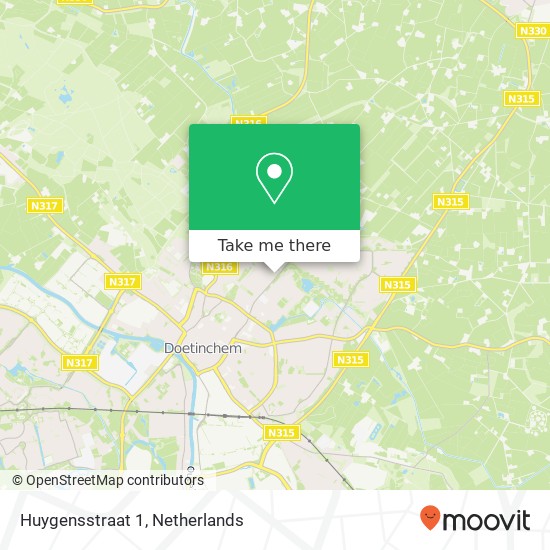 Huygensstraat 1, Huygensstraat 1, 7002 BZ Doetinchem, Nederland kaart