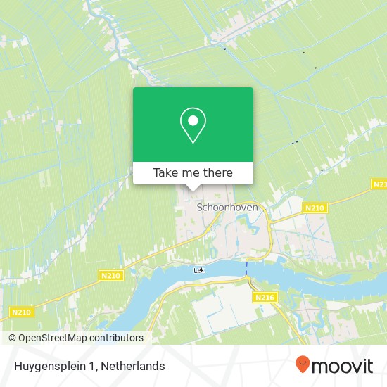 Huygensplein 1, Huygensplein 1, 2871 XR Schoonhoven, Nederland kaart