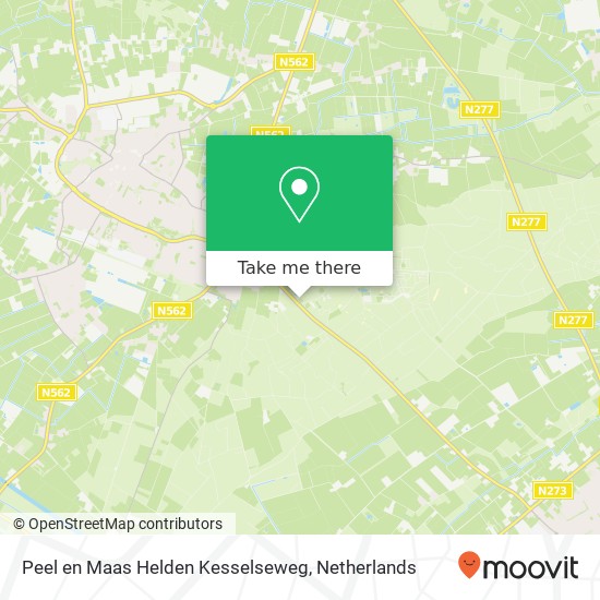 Peel en Maas Helden Kesselseweg kaart