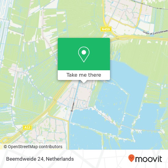 Beemdweide 24, 2811 JJ Reeuwijk-Brug kaart