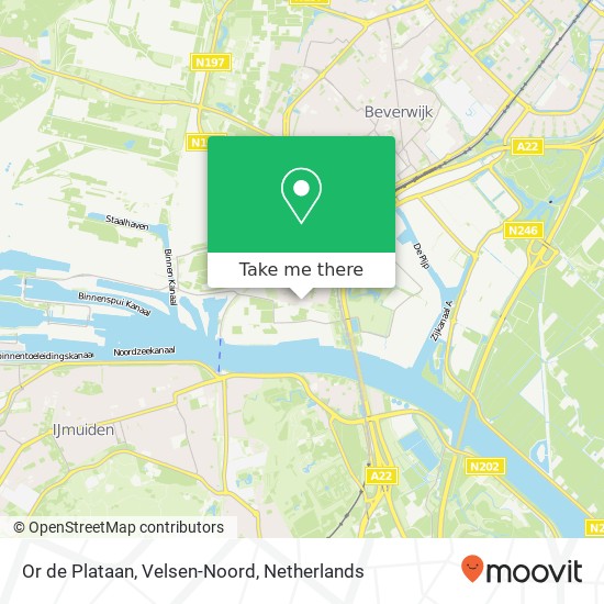 Or de Plataan, Velsen-Noord, Heirweg 2B kaart