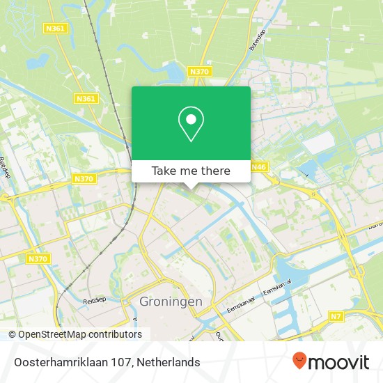 Oosterhamriklaan 107, 9715 PA Groningen kaart