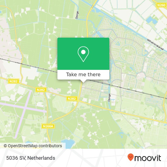 5036 SV, 5036 SV Tilburg, Nederland kaart