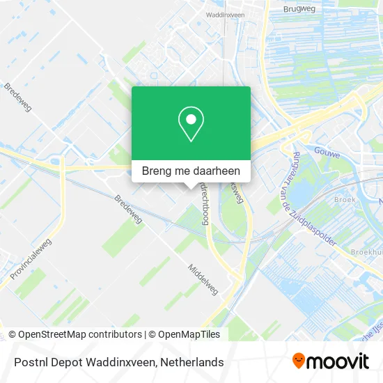 Postnl Depot Waddinxveen kaart