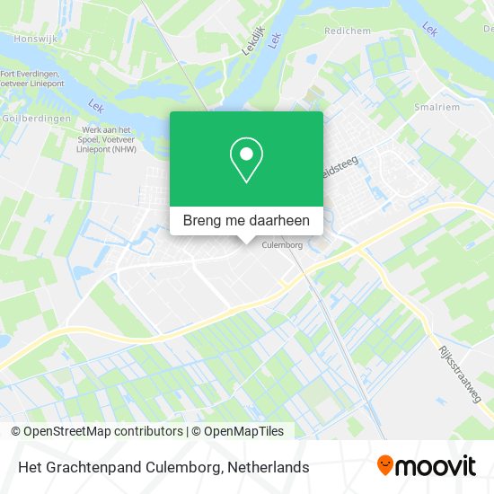 Het Grachtenpand Culemborg kaart